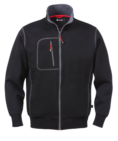 Se Kansas/Fristads A-Code sporty sweatshirt - herremodel (Sort, XL) hos Specialbutikken