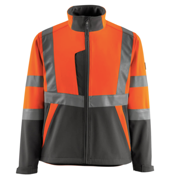 KIAMA SOFTSHELL JAKKE (Hi Vis Gul/M.Marine, 2XL)