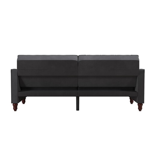 Schlafsofa Vintage Bezug in Samtoptik, Diamant-Steppung, Breite 207 cm in grau