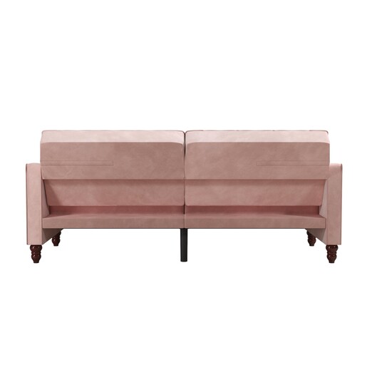 Schlafsofa Vintage Bezug in Samtoptik, Diamant-Steppung, Breite 207 cm in pink