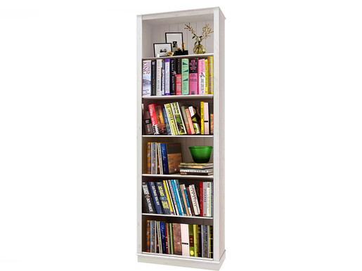 Bücher ANITA Büro mit je 6 Fächer Aus Kiefer massiv in Landhausstil 74x223cm weiß lackiert