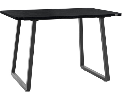 Esstisch Aire, Esszimmertisch aus MDF, Kufengestell aus Metall, Breite 120 cm in schwarz