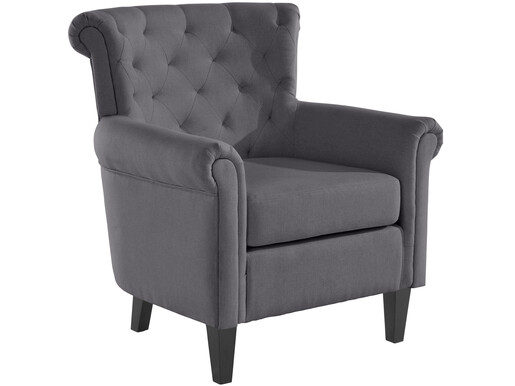 Coryn TV-Sessel  (1-St), Sitzkissen, Sitz gepolstert, Gestell aus Massivholz, Sitzhöhe 50 cm in grau
