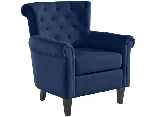 Coryn TV-Sessel  (1-St), Sitzkissen, Sitz gepolstert, Gestell aus Massivholz, Sitzhöhe 50 cm in blau