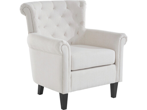 Coryn TV-Sessel  (1-St), Sitzkissen, Sitz gepolstert, Gestell aus Massivholz, Sitzhöhe 50 cm in creme