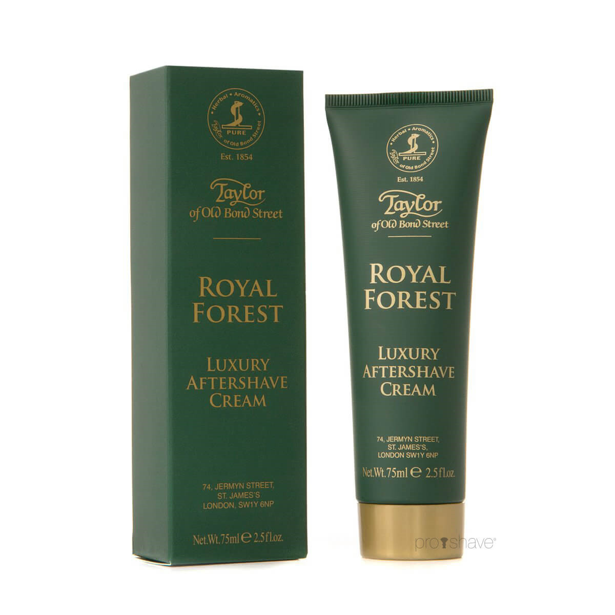 Se Taylor Of Old Bond Street Aftershave Cream, Royal Forest, 75 ml. hos Proshave