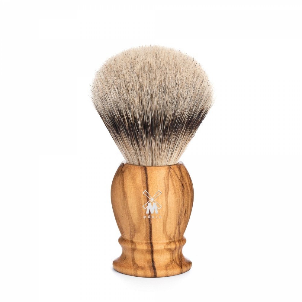 Mühle Silvertip Barberkost, 21 mm, Classic, Oliventræ