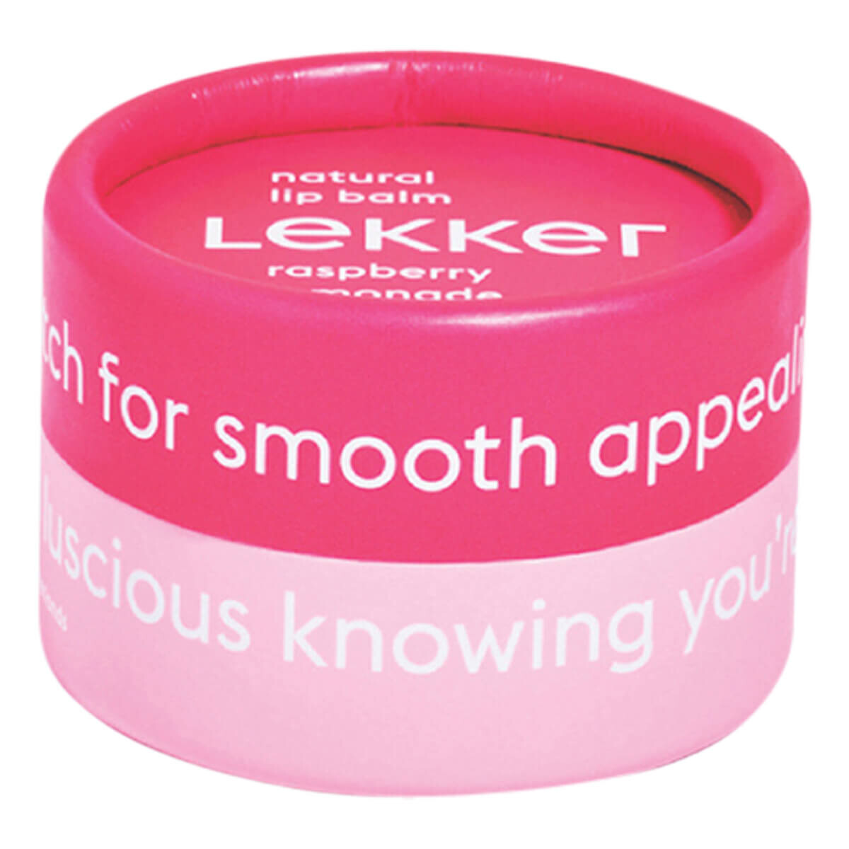 The Lekker Company Lip Balm, Raspberry Lemonade, 8 g.