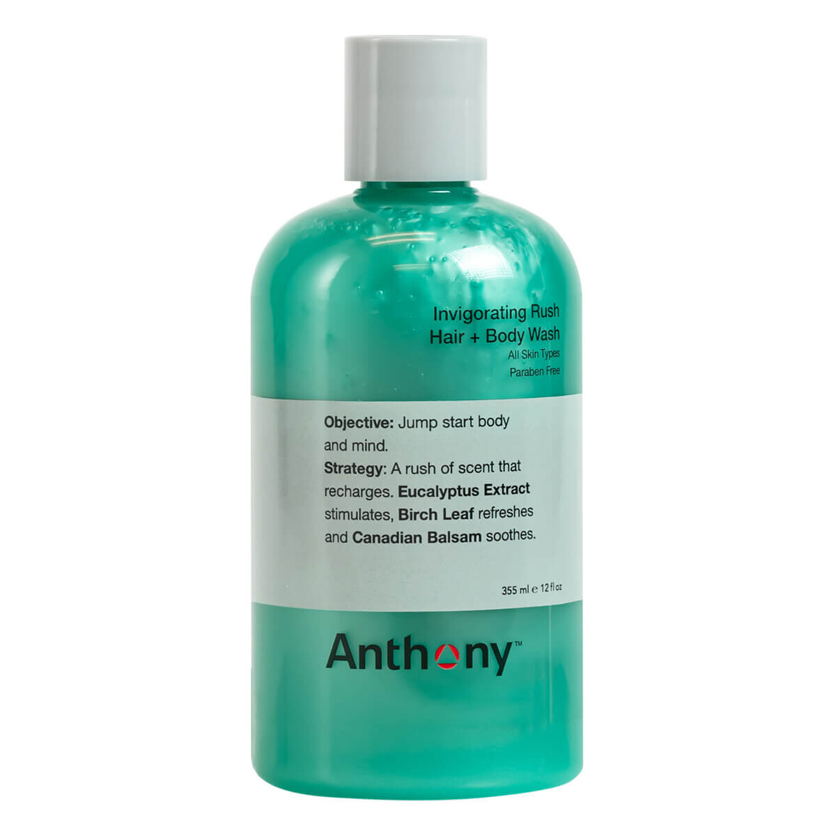 Anthony Logistics Invigorating Rush Hair & Body Wash, 355 ml.