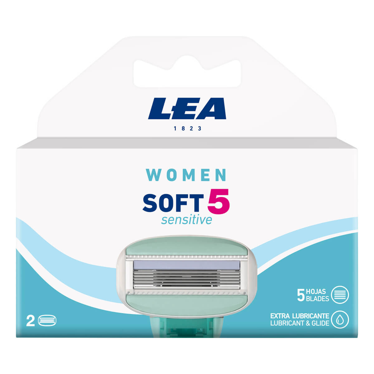 Billede af LEA Soft 5 Sensitive, Pakke med 2 ekstra barberblade (5 klinger), Women