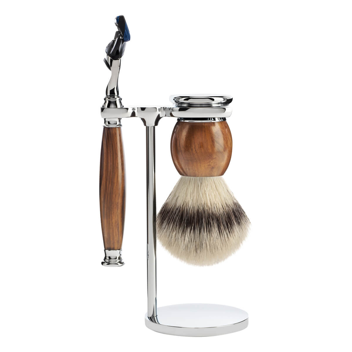 Mühle Barbersæt med Skraber, Fibre Barberkost og Holder, Sophist, Ironwood