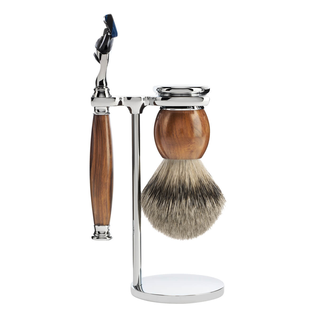 Mühle Barbersæt med Skraber, Barberkost og Holder, Sophist, Ironwood