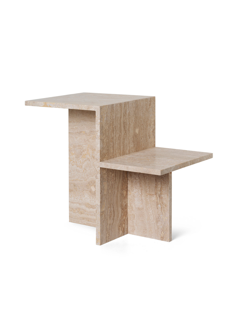 Distinct Side Table, Travertine fra Ferm Living