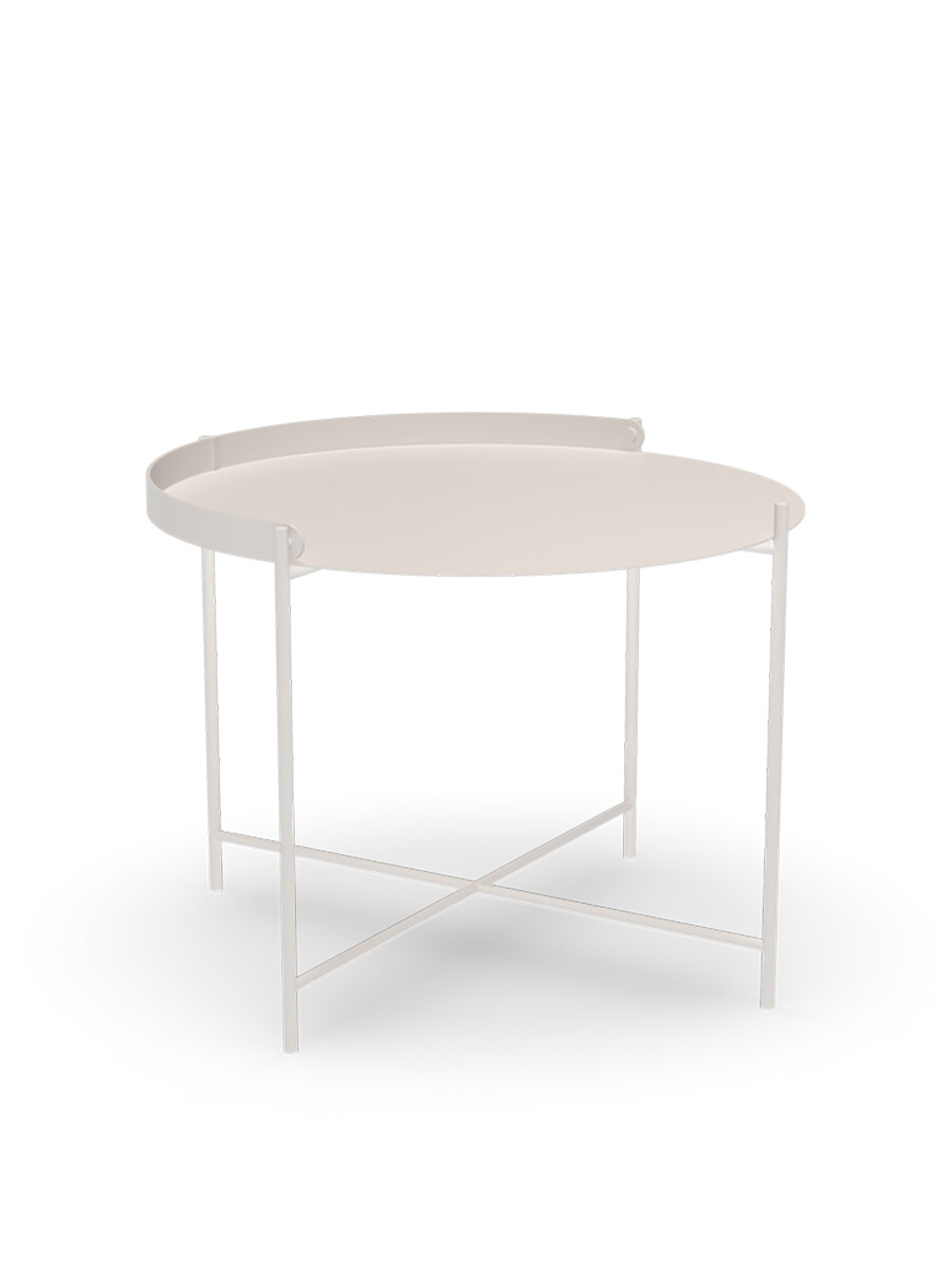 Edge Tray Table, Ø 62 cm fra Houe (Muted White)