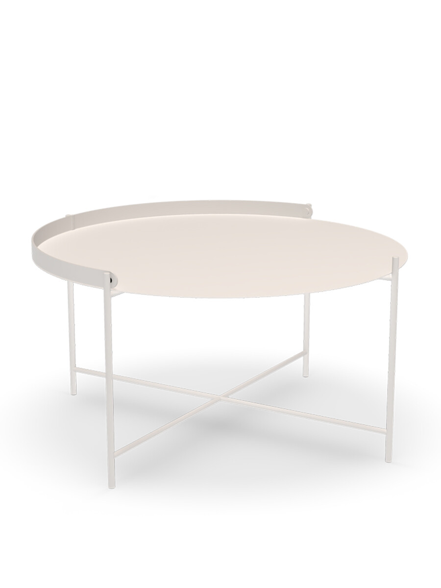 Edge Tray Table, Ø 76 cm fra Houe (Muted White)