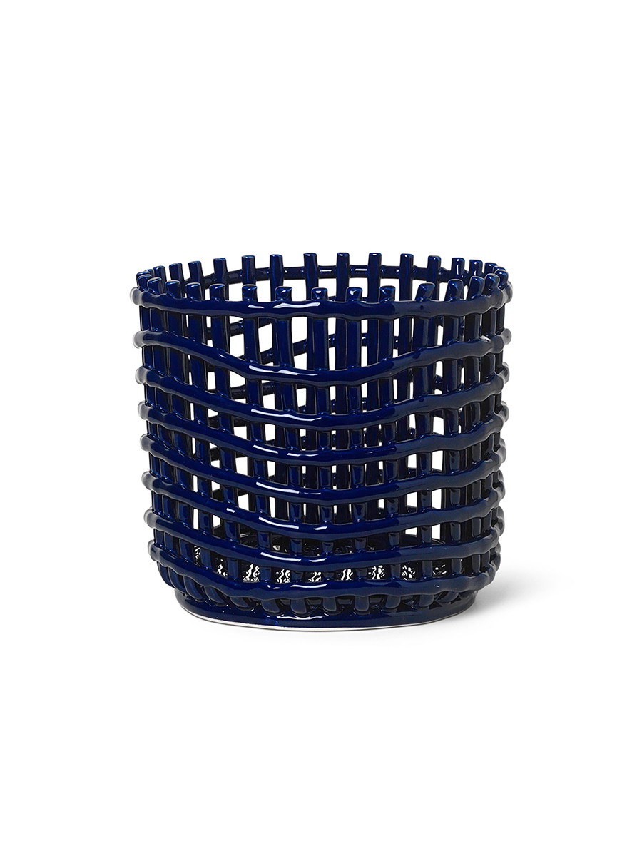 Ceramic Basket, large fra Ferm Living (Blue)