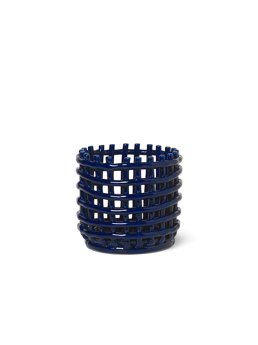 Ceramic Basket, small fra Ferm Living (Blue)