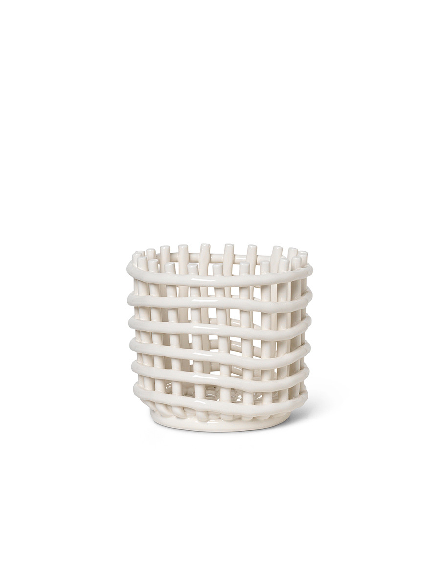 Ceramic Basket, small fra Ferm Living (Off-white)