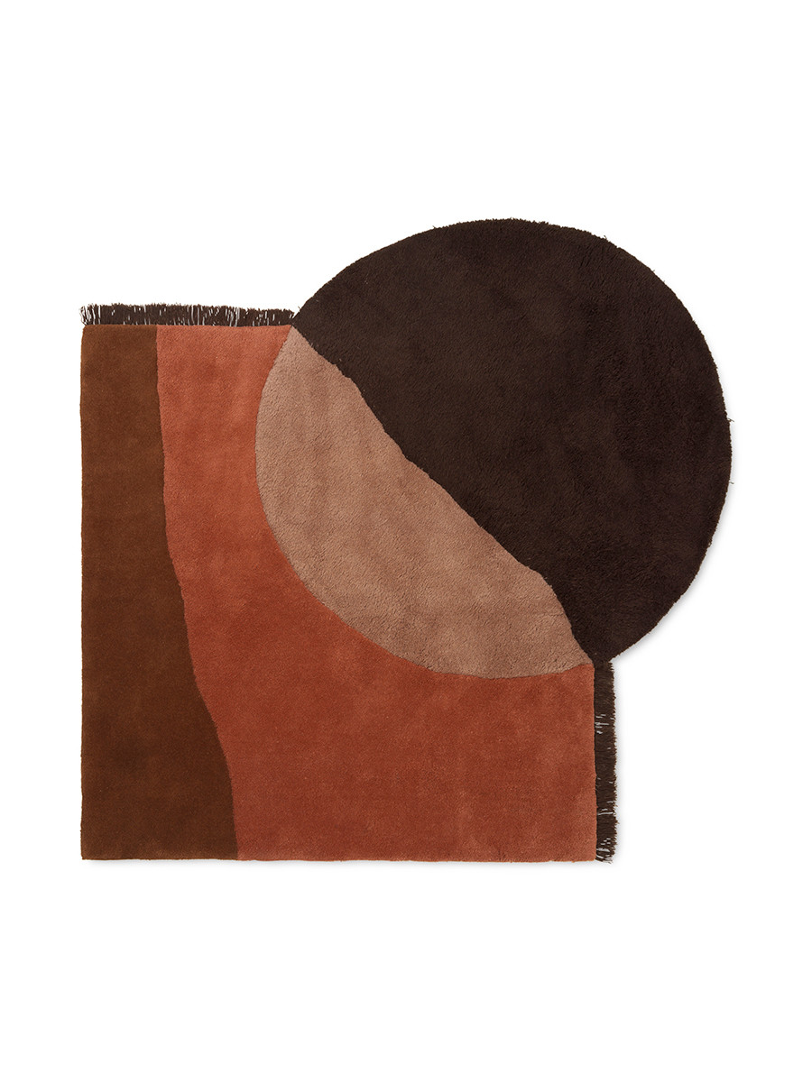 View Tufted Rug fra Ferm Living (Red brown)