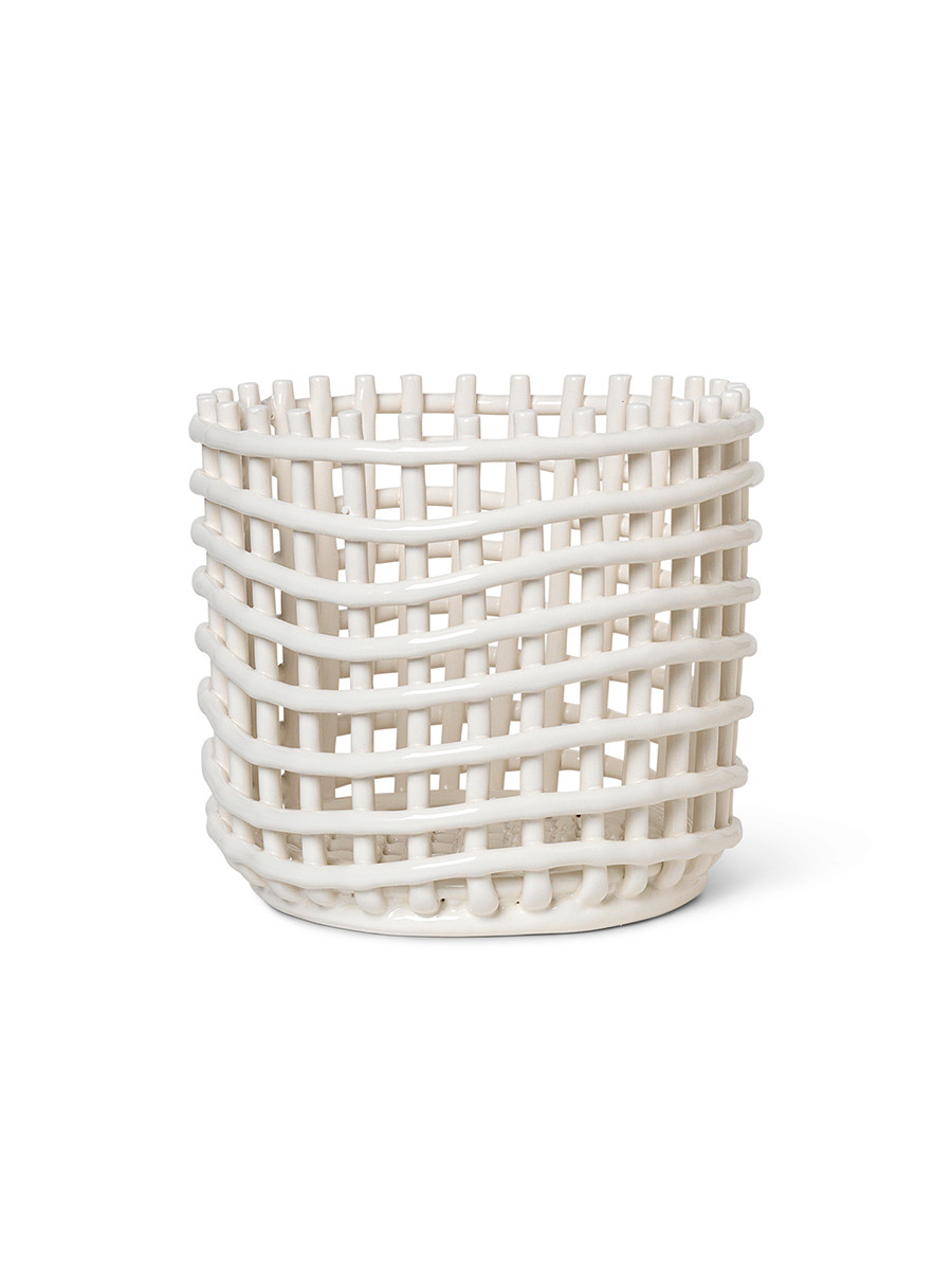 Ceramic Basket, large fra Ferm Living (Off-white)