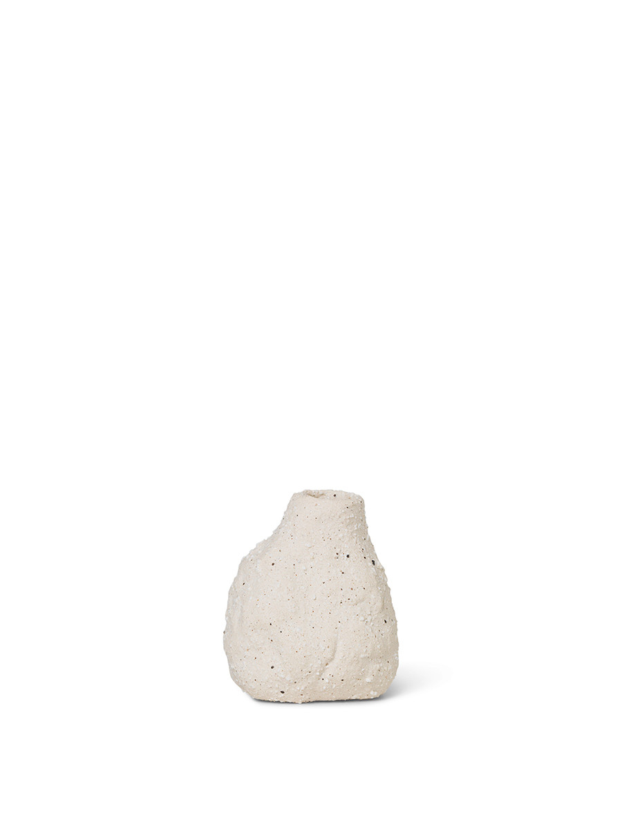 Vulca Mini Vase, Off-white stone fra Ferm Living