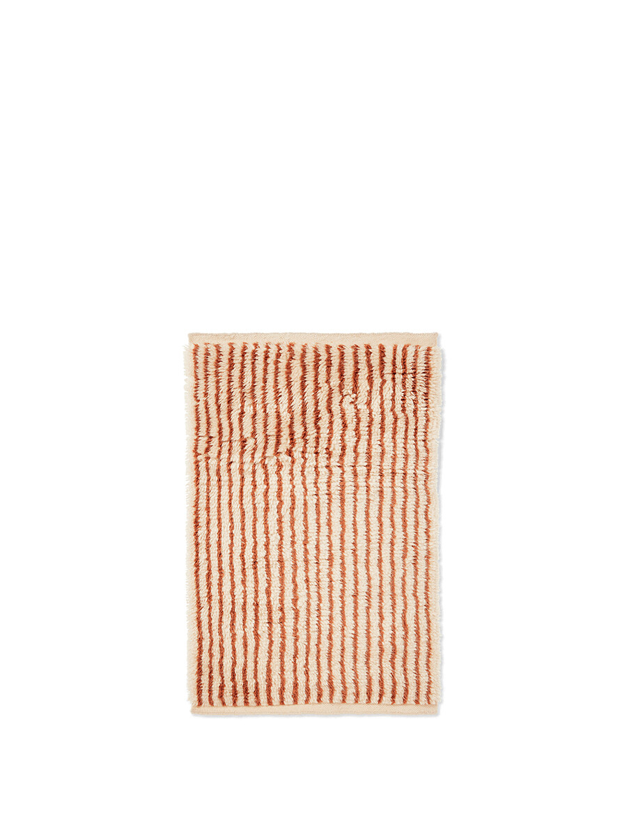 Kami Knotted Rug, red brown fra Ferm Living (80 x 120 cm)