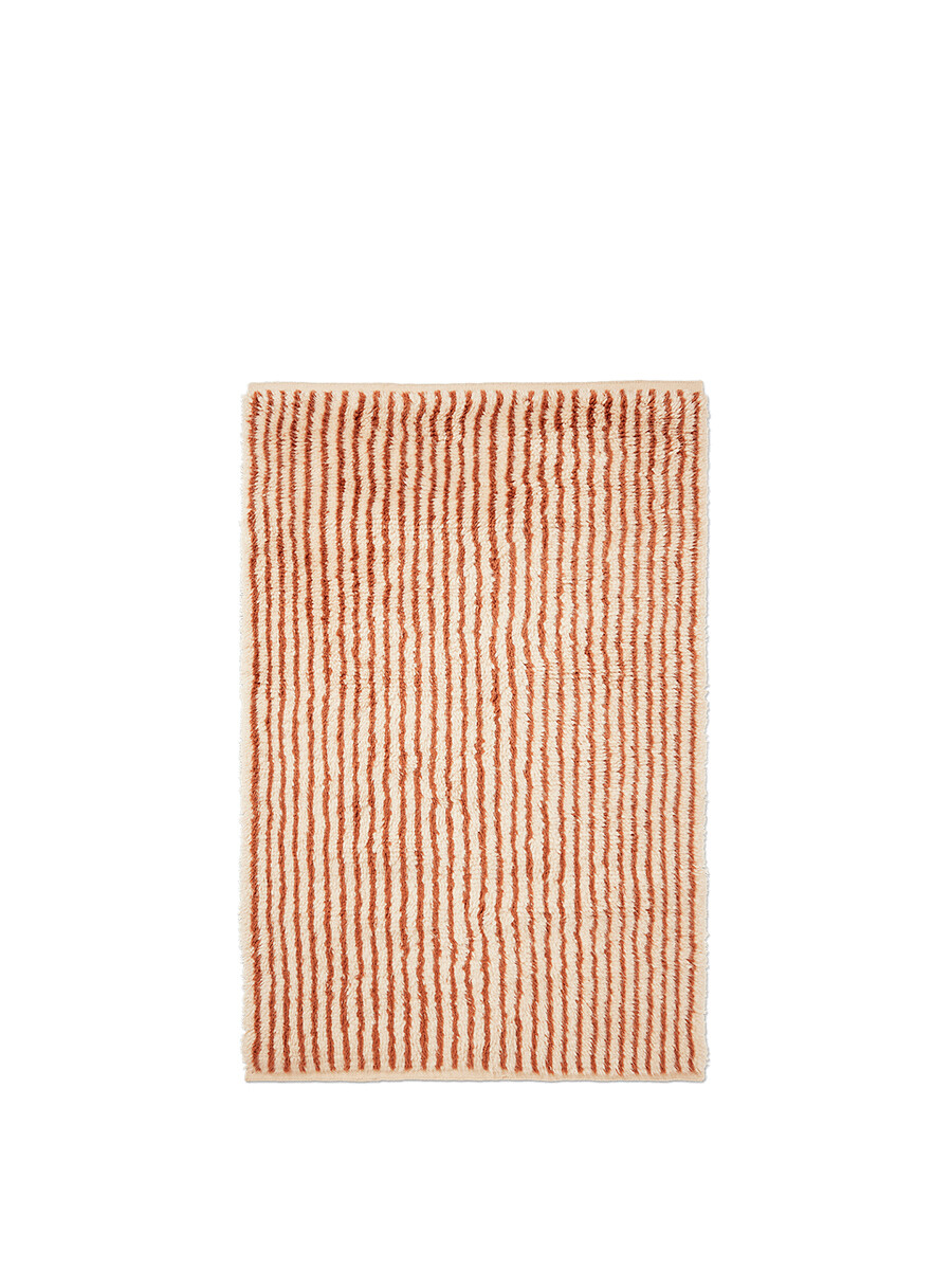 Kami Knotted Rug, red brown fra Ferm Living (120 x 180 cm)