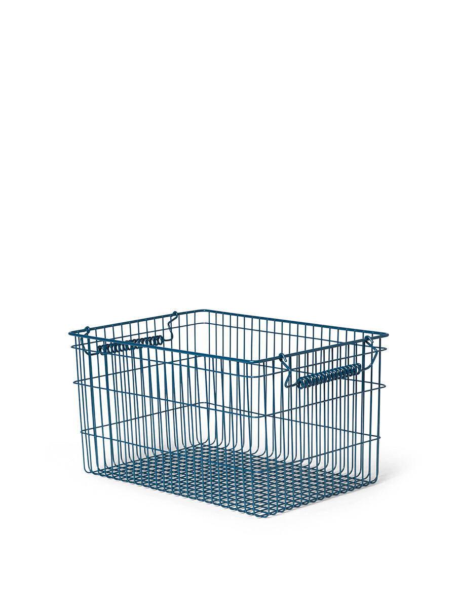 Cala Stackable Baskets, set of 2 fra Ferm Living (Dark blue)