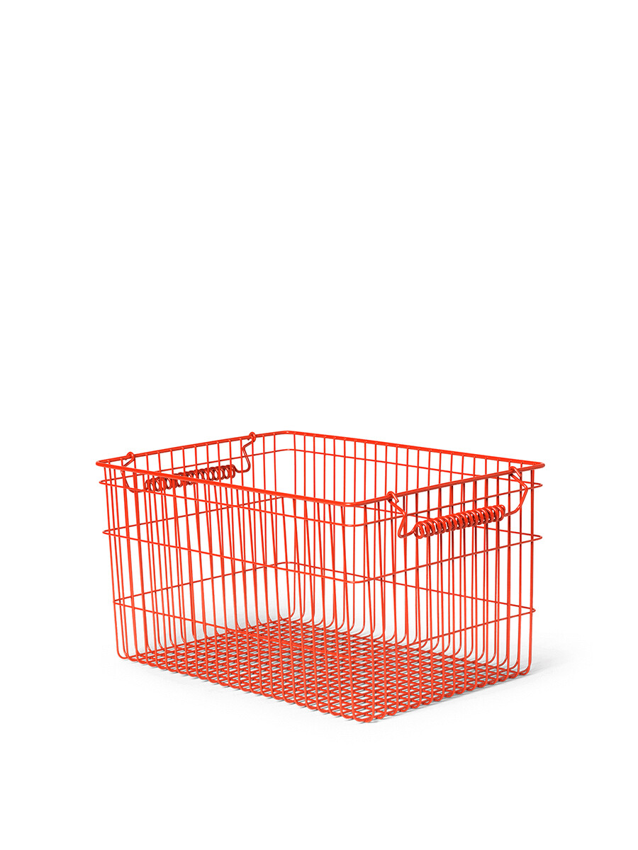 Cala Stackable Baskets, set of 2 fra Ferm Living (Poppy Red)