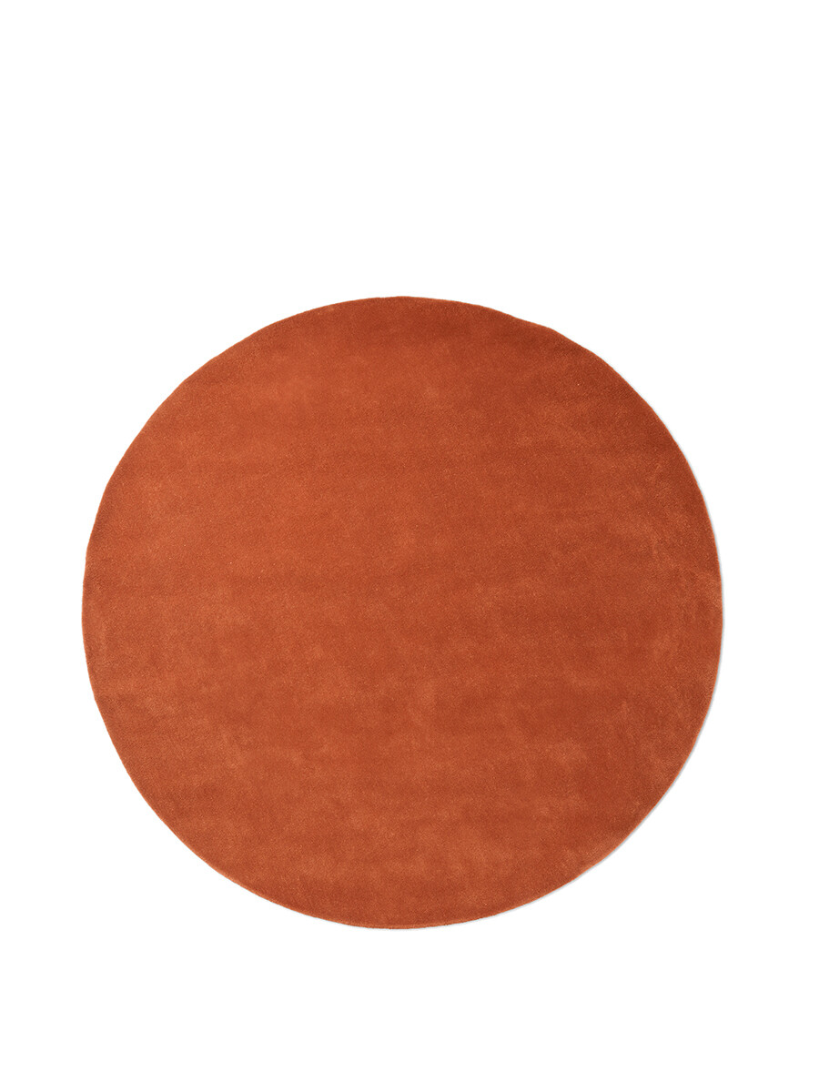 Stille Tufted Rug, Ø240 cm fra Ferm Living (Red brown)