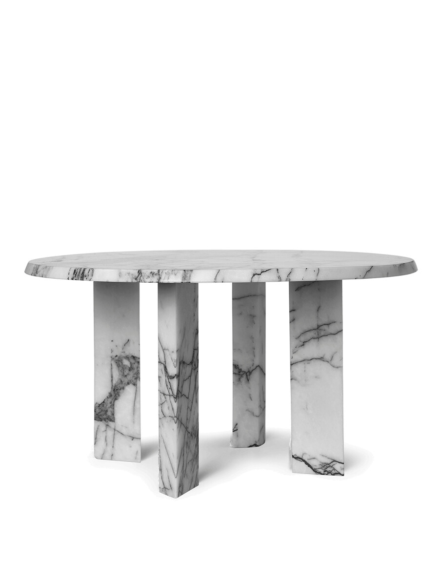 Taula Coffee Table fra Ferm Living (White / Charcoal)