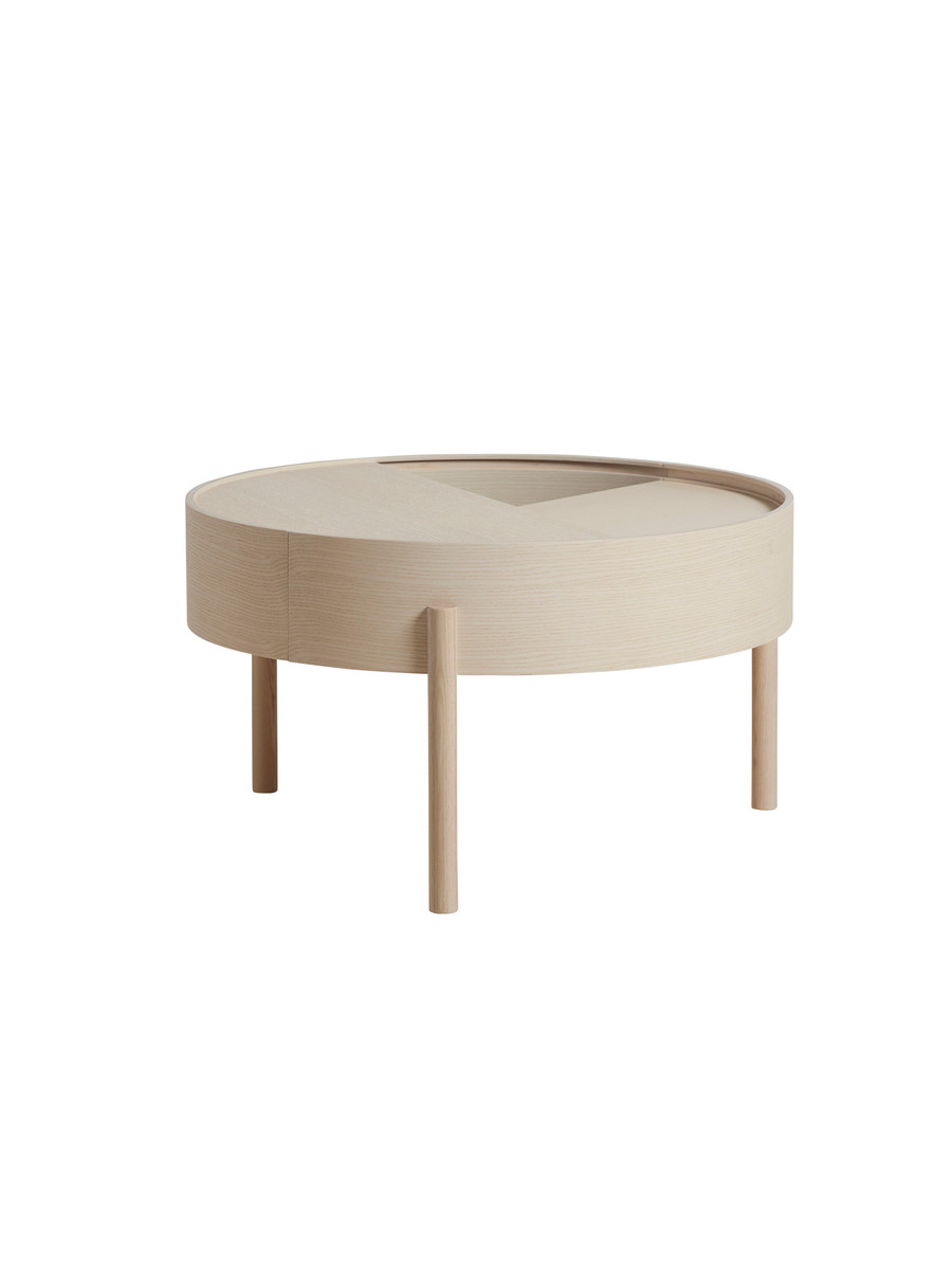 Arc Coffee Table, Ø 66 cm fra Woud (White pigmented ash)