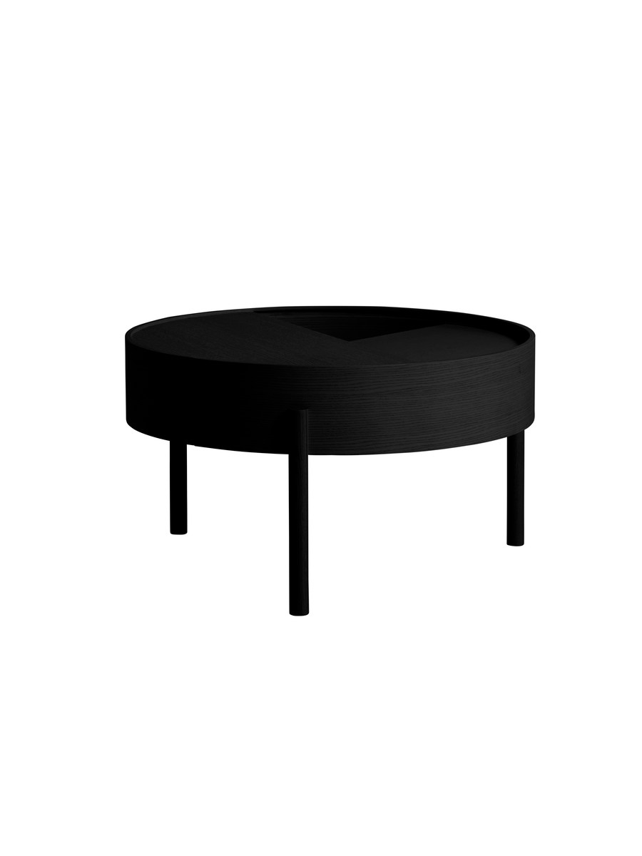 Arc Coffee Table, Ø 66 cm fra Woud (Black painted ash)