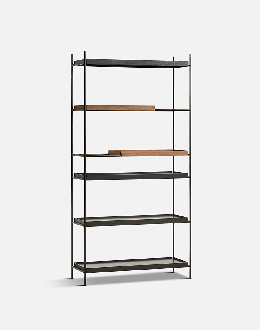 Tray Shelf, høj fra Woud (Black: 4 wide / Walnut: 2 short )