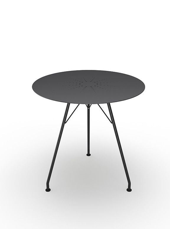 Circum Café Table Ø74 fra Houe (Sort pulverlakeret aluminium)