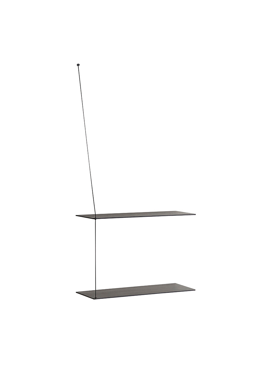 Stedge Shelf, 60 cm fra Woud (Sortlakeret, 2 hylder)