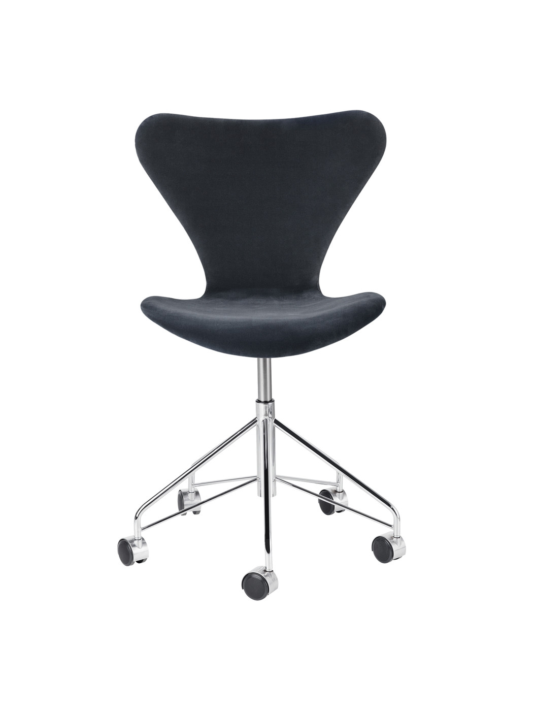 3117 Serie 7 Kontorstol af Arne Jacobsen (Fuldpolstret, Belfast (velour), Grey blue)