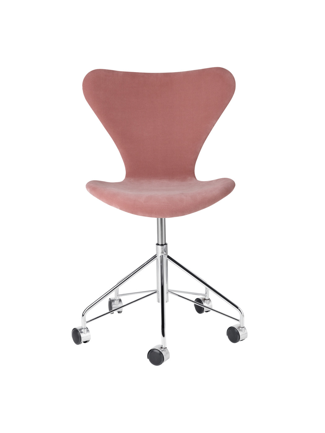 3117 Serie 7 Kontorstol af Arne Jacobsen (Fuldpolstret, Belfast (velour), Misty rose)