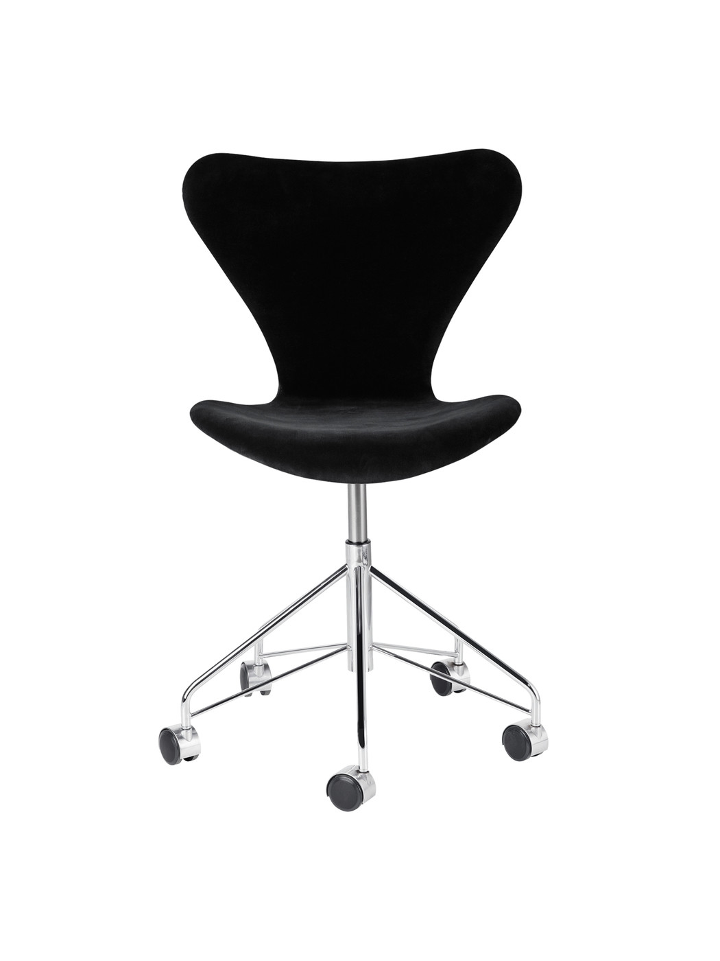 3117 Serie 7 Kontorstol af Arne Jacobsen (Fuldpolstret, Belfast (velour), Night black)