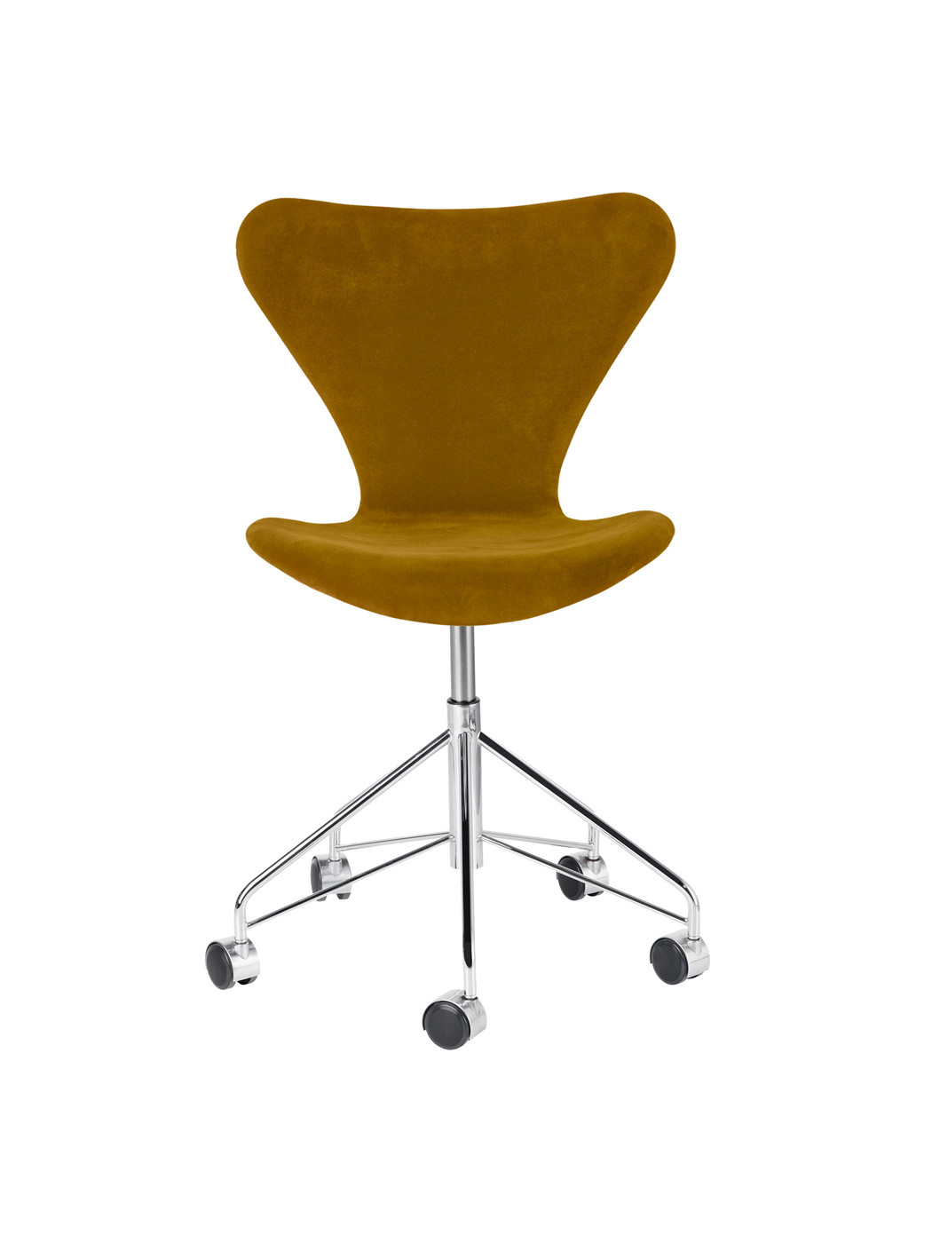 3117 Serie 7 Kontorstol af Arne Jacobsen (Fuldpolstret, Belfast (velour), Soft ochre)