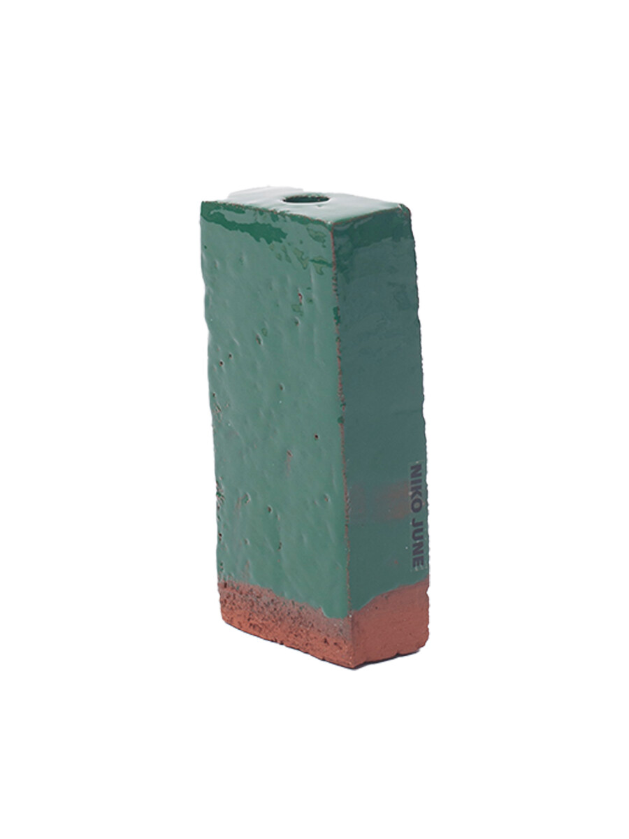 A Single Brick Candle Holder, green fra NIKO JUNE