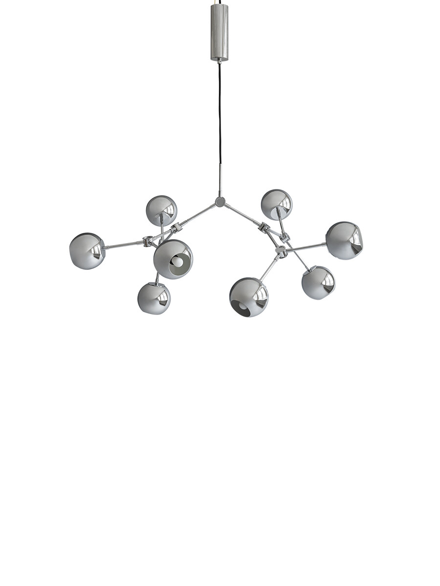 Drop Chandelier Globe, Mini, Chrome fra 101 Copenhagen