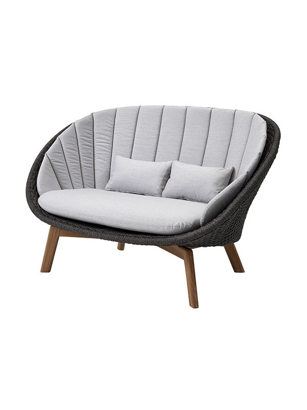 Peacock 2-pers. Sofa, Soft Rope fra Cane-line (Inkl. hynde i Light grey)