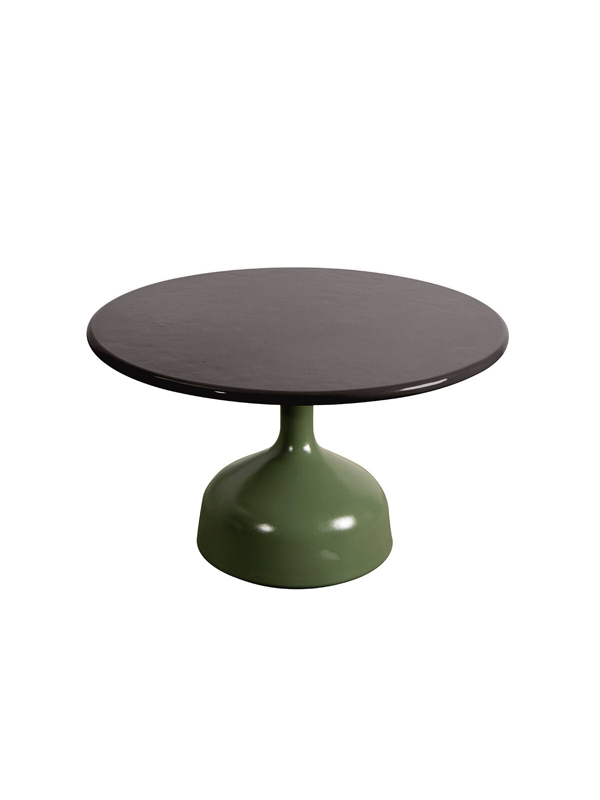 Glaze Sofabord, stor fra Cane-line (Black, Green aluminium)