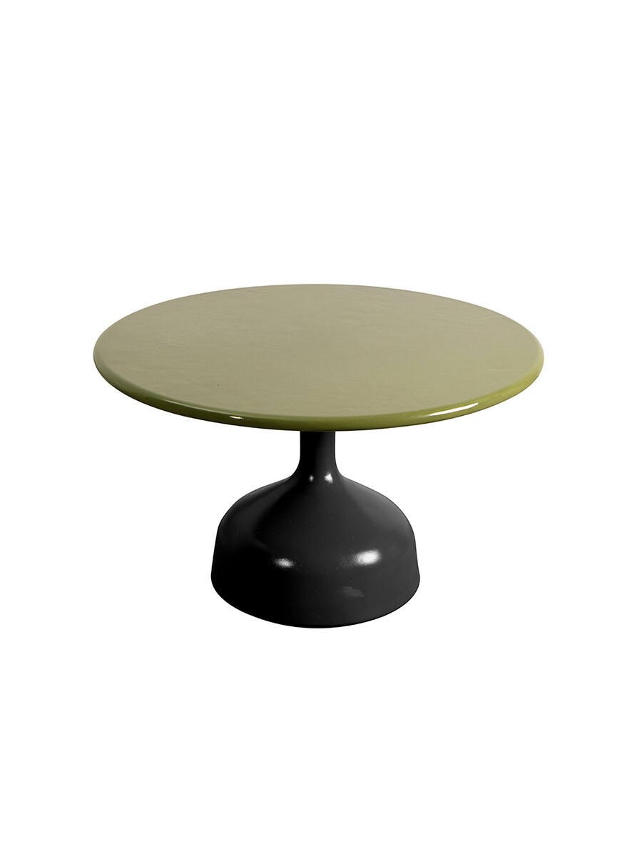 Glaze Sofabord, stor fra Cane-line (Green, Black aluminium)