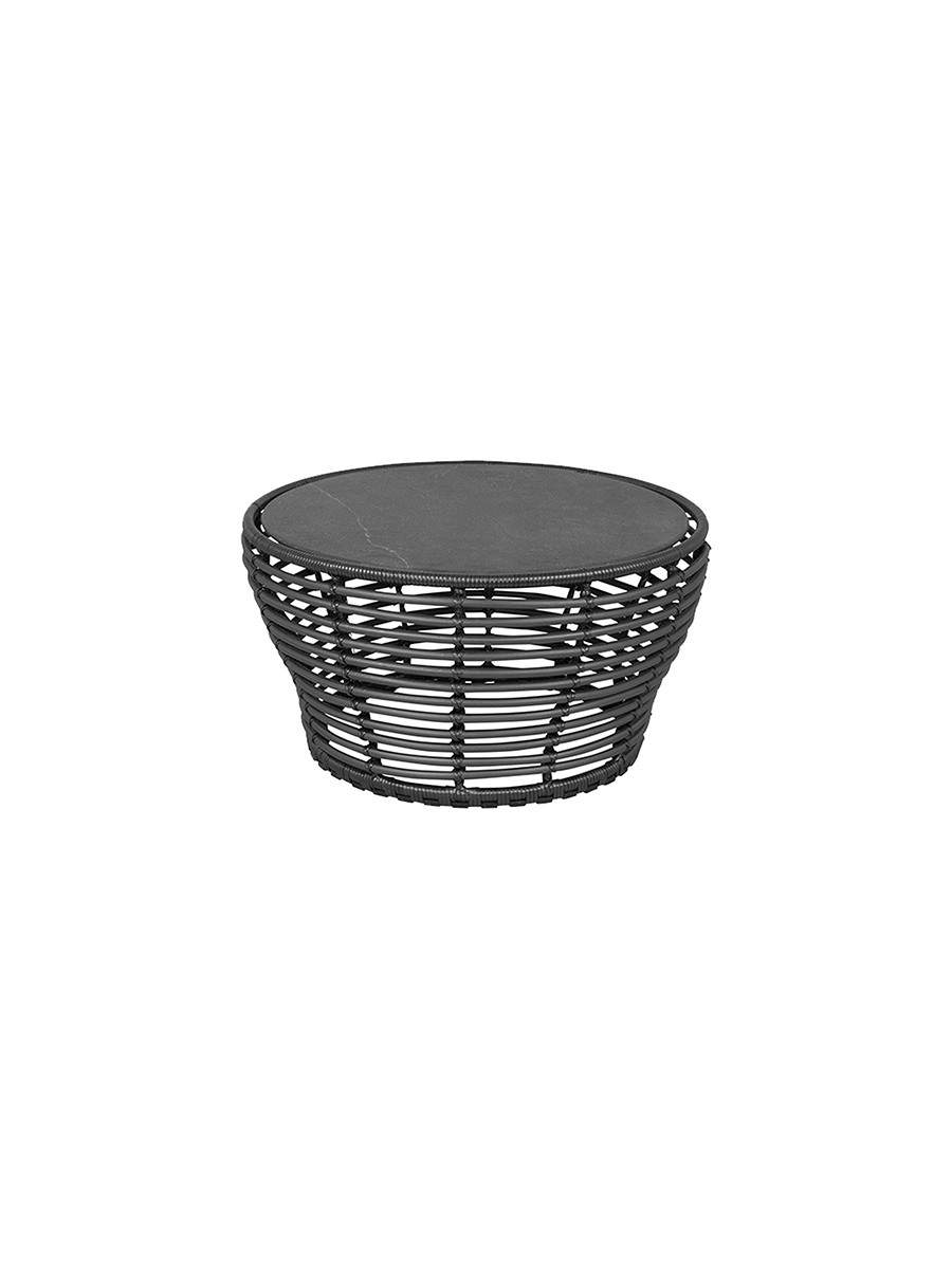 Basket Sofabord fra Cane-line (Medium - H40 x Ø75 cm, Graphite/Fossil Black)