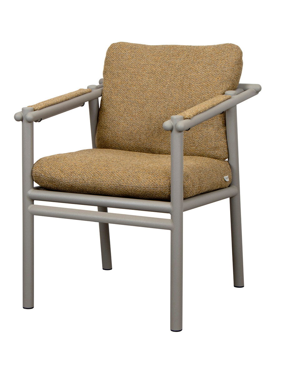 Sticks Chair, taupe aluminium fra Cane-line (Turmeric Yellow, Cane-line Rise)