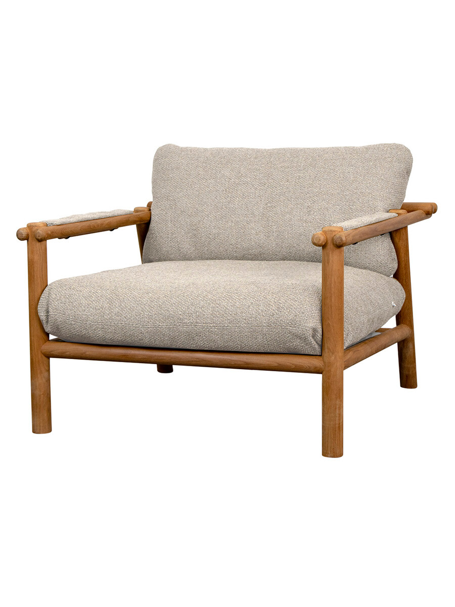 Sticks Lounge Chair, teak fra Cane-line (Desert Sand, Cane-line Rise)