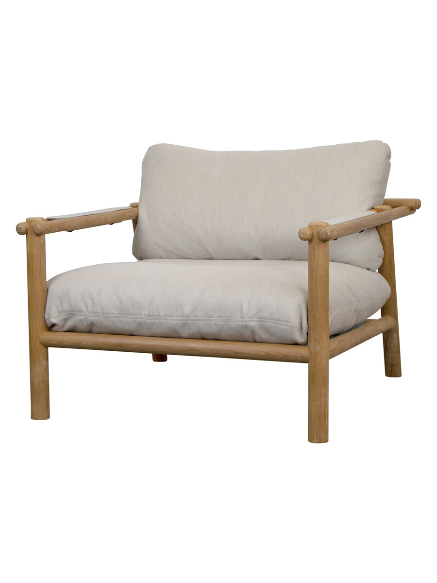 Sticks Lounge Chair, teak fra Cane-line (Sand, Cane-line Natté)