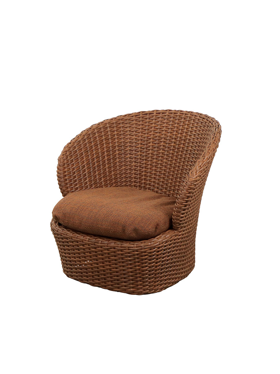 Coast Lounge Chair w. Swivel, umber brown fra Cane-line (Umber Brown, Cane-line Rise)